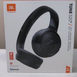 NEW JBL Tune 520BT Over-Ear Wireless Headphones - Black